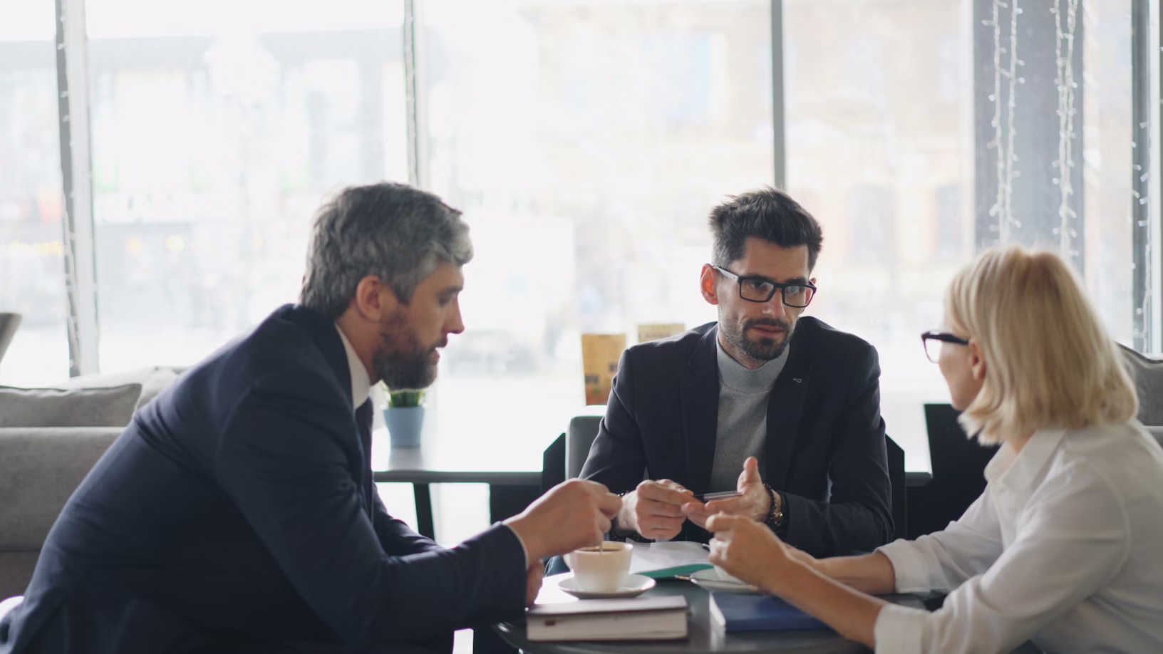 Consultants reviewing data
